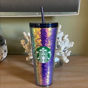Starbucks Sequin Tumbler with Straw